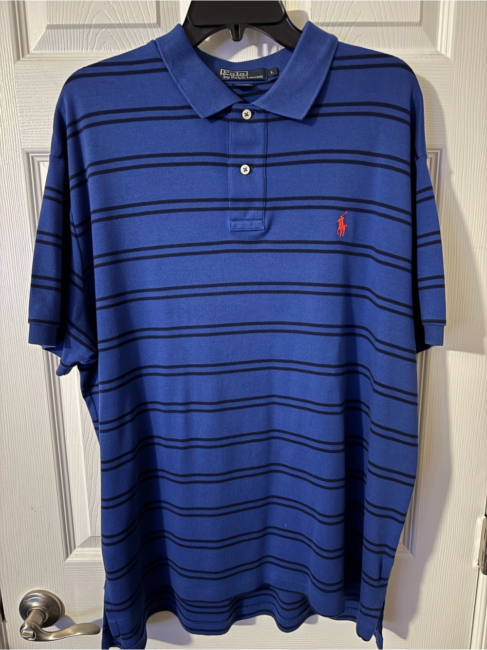 Polo by Ralph Lauren Royal Blue Polo with Navy Stripes